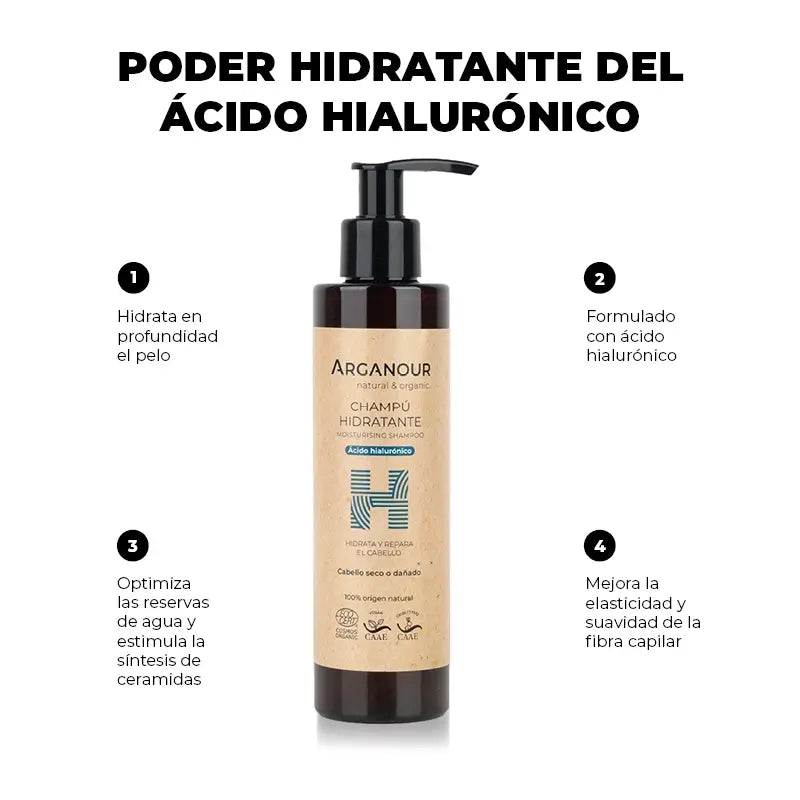 Arganour Kapillarfeuchtigkeitsspendendes sulfatfreies Shampoo, 200 ml
