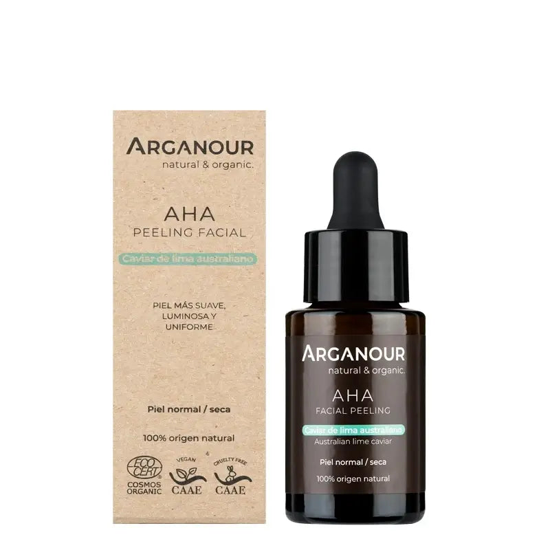 Arganour Facial Aha - Gesichtspeeling mit australischem Limettenkaviar, 30 Ml