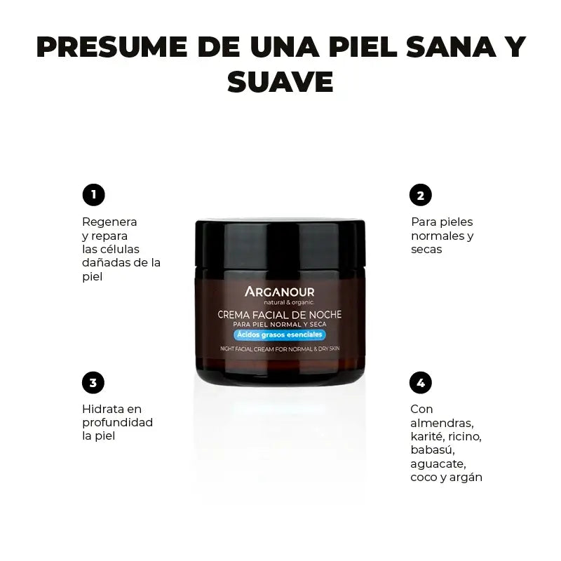 Arganour Anti-Aging-Nachtcreme für das Gesicht, 50 ml