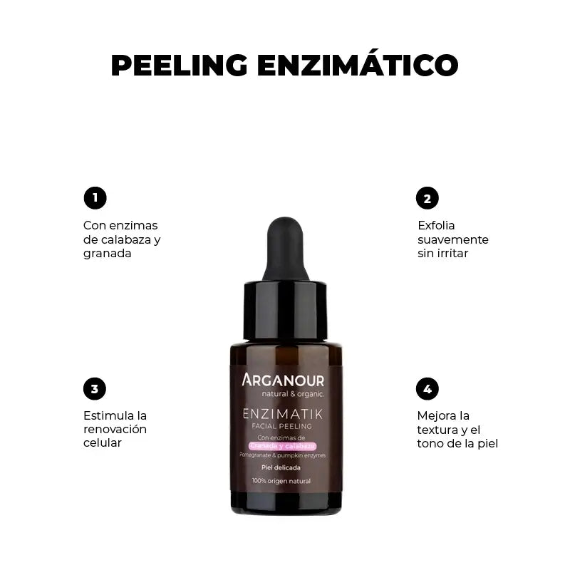 Arganour Facial Enzimatik - Granatapfel-Kürbis-Enzym-Gesichtspeeling, 30 Ml