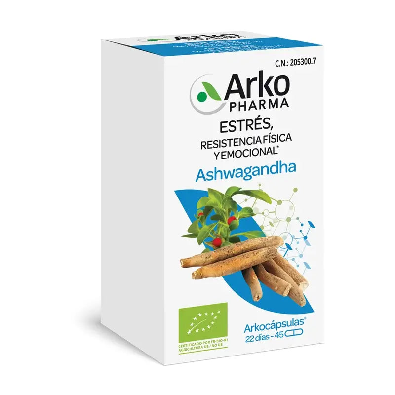 Arkopharma Arkocápsulas Ashwagandha Bio, 45 Kapseln