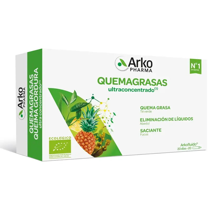 Arkopharma Arkofluido Quemagrasa Ultrakonzentrat, 20 Ampullen