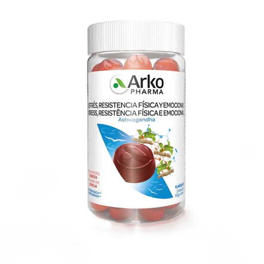 Arkopharma Arkogummies Stress, körperliche und geistige Ausdauer, Ashwagandha, 60 Gummibärchen