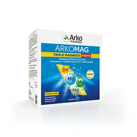 Arkopharma Arkomag Triple Magnesium Forte, 20 Zitronensäckchen