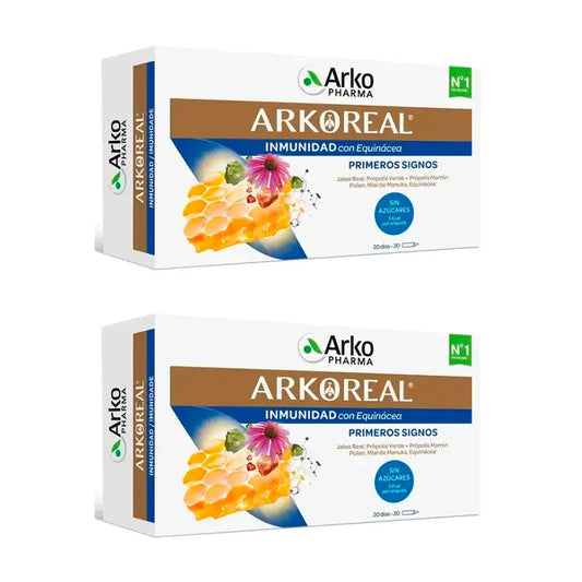 Arkopharma Arkoreal Gelee Royal Gelee Royal Zuckerfrei Immunität, 2X20 Fläschchen