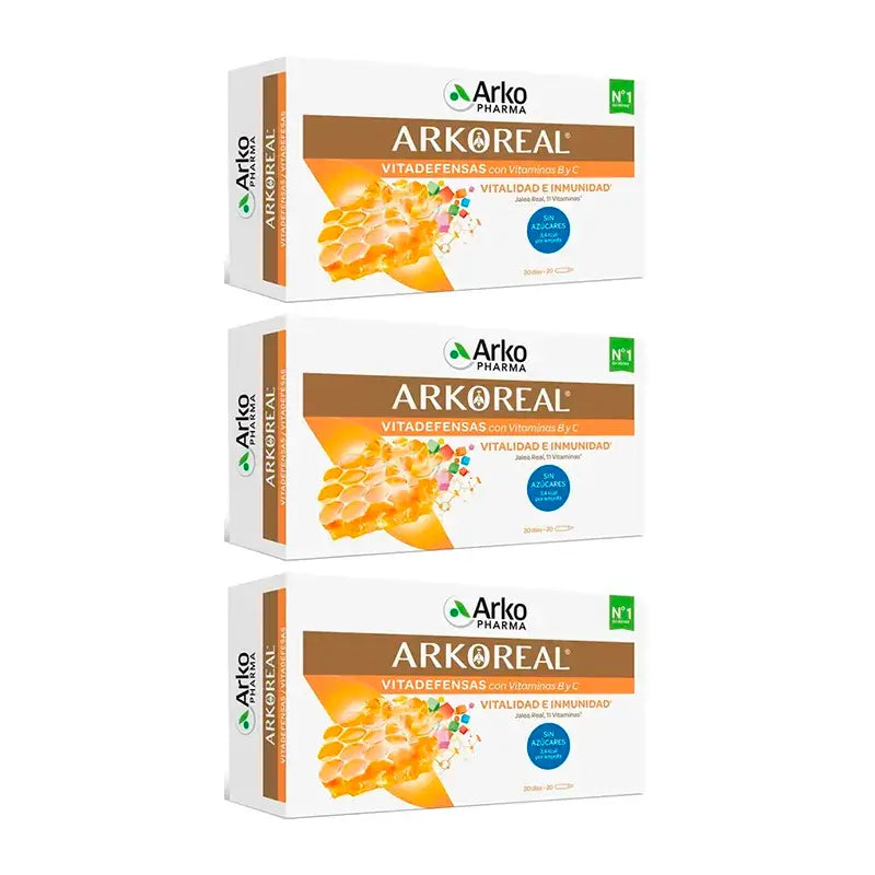 Arkopharma Arkoreal Gelée Royale Vitadefensas, 3X20 Fläschchen