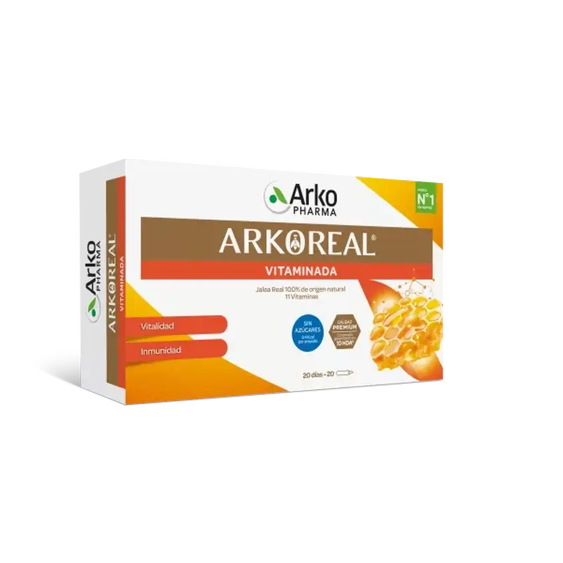 Arkopharma Arkoreal Vitadefensas Gelee Royal Zuckerfrei, 20 Fläschchen