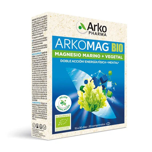 Arkopharma Arkomag BIO Marine + Pflanzliches Magnesium, 30 Tabletten