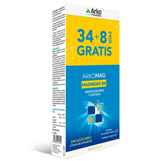 Arkopharma Arkomag Magnesium B6 Pack, 42 effervescent tablets