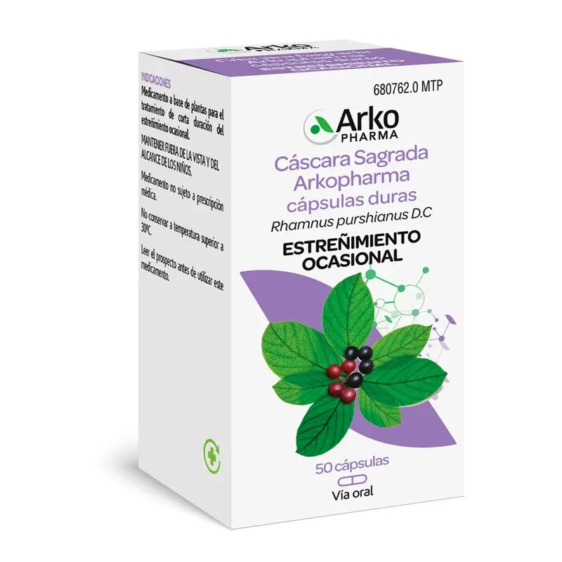 Arkopharma Arkocápsulas Cascara Sagrada, 50 Kapseln