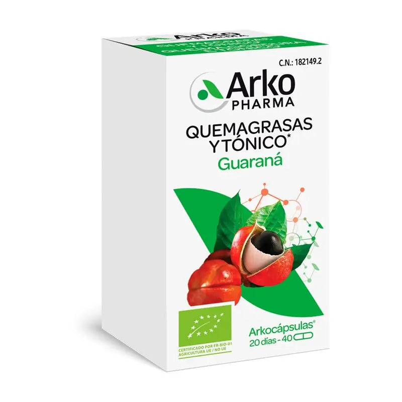 Arkopharma Arkocápsulas Guaraná Bio, 40 Kapseln