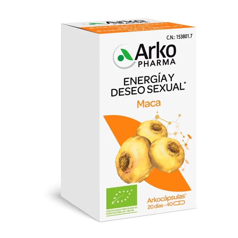 Arkopharma Arkocápsulas Maca Bio, 40 Kapseln
