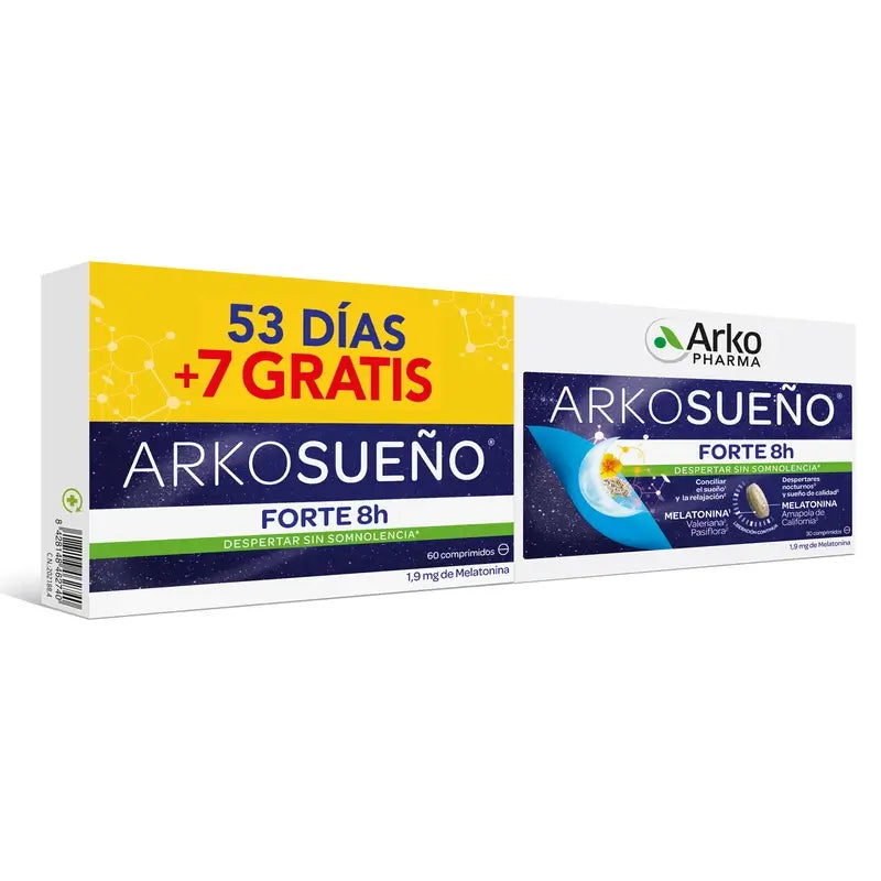 Arkopharma Arkosueño Forte 8H Bicapa, 2X30 Tabletten