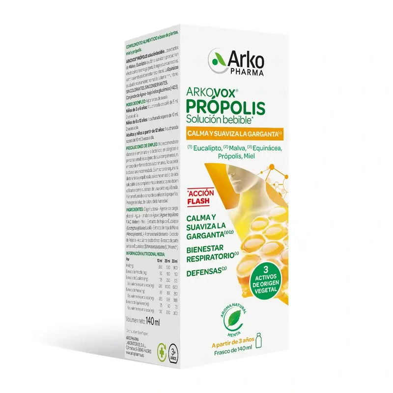 Arkopharma Arkovox Propolis Pfefferminz Trinklösung, 140 ml