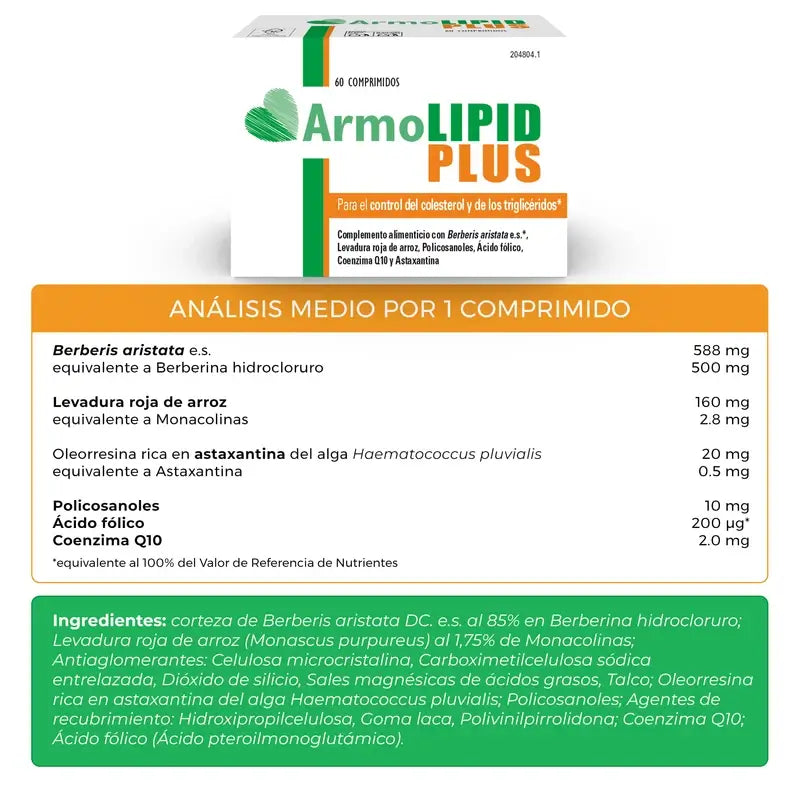 Armolipid Plus Cholesterin- und Triglyceridkontrolle, 60 Kapseln