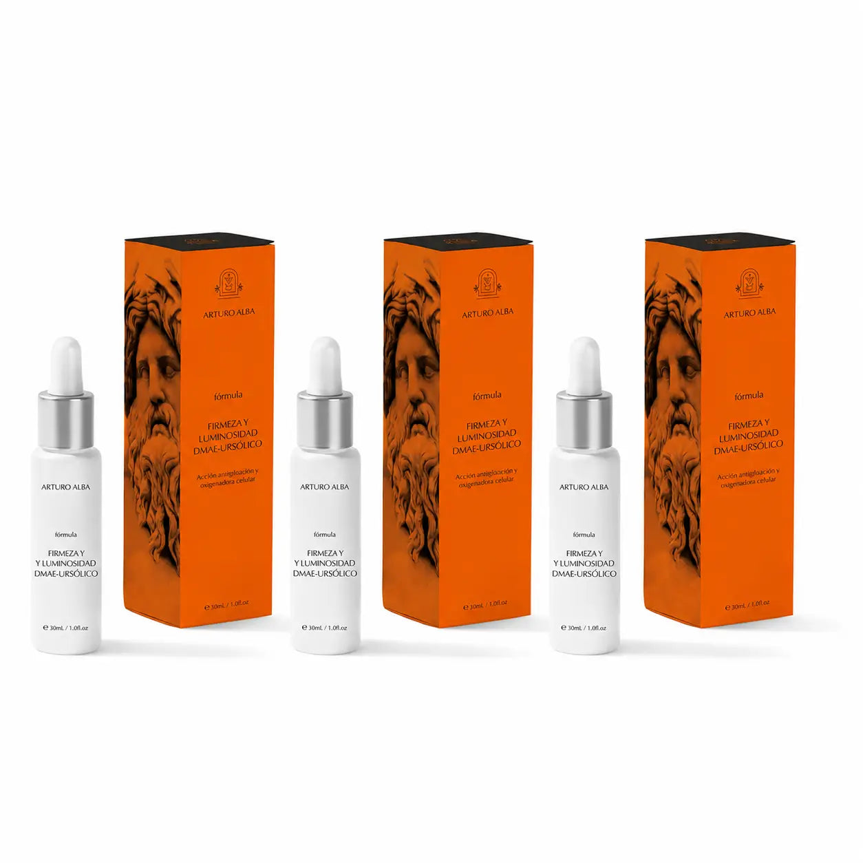 Arturo Alba Straffungs- und Aufhellungsformel mit DMAE und Ursolsäure, 30 ml, 3er-Pack