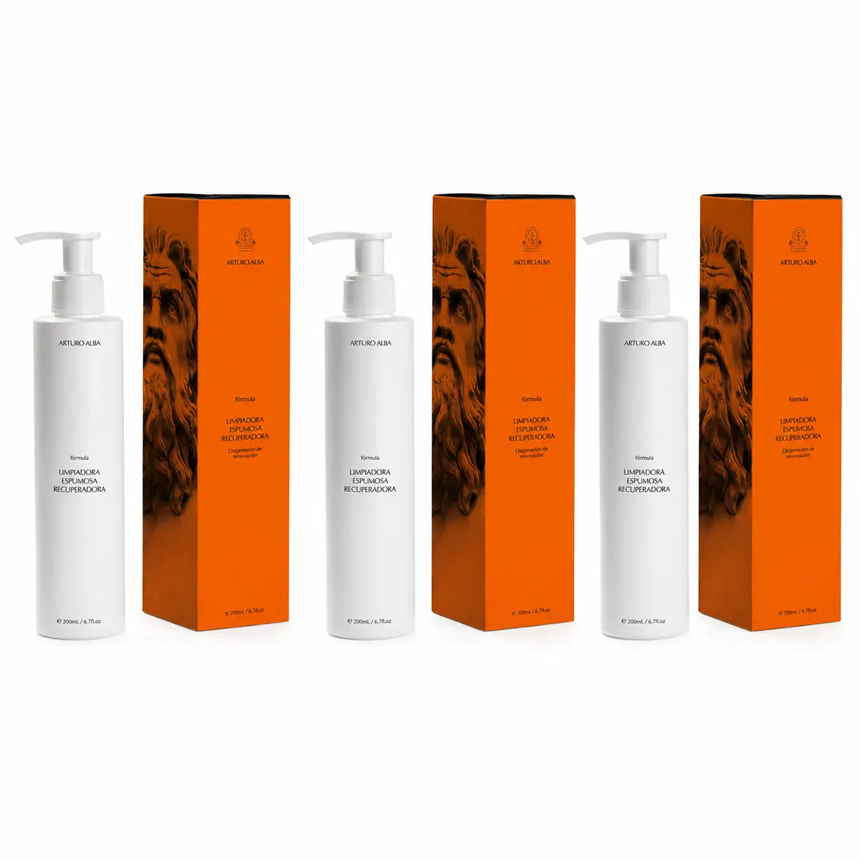 Arturo Alba Regenerierende Reinigungsschaumcreme 200 ml, 3er-Pack