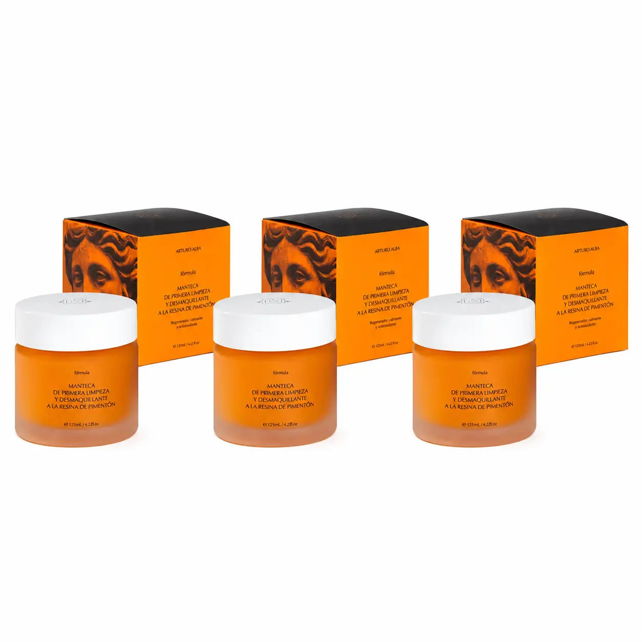 Arturo Alba Reinigungscreme und Make-up-Entferner mit Paprikaharz, 125 ml, 3er-Pack