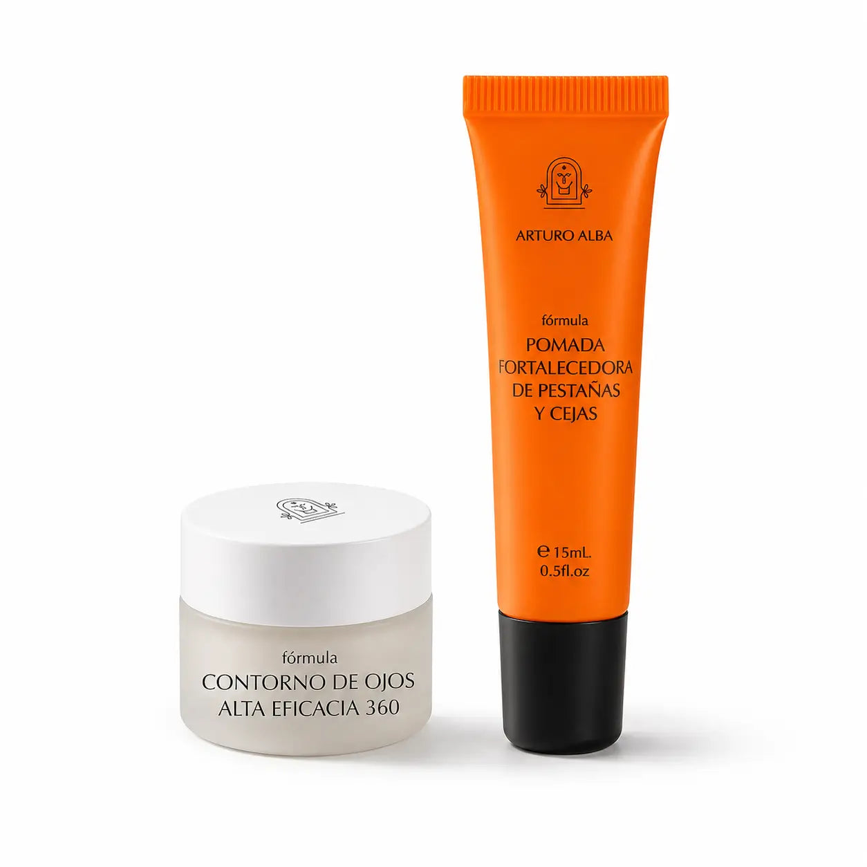 Arturo Alba Wimpern- & Augenbrauenstärkungssalbe, 15 ml + High Efficiency Eye Contour 360, 15 ml Packung 2