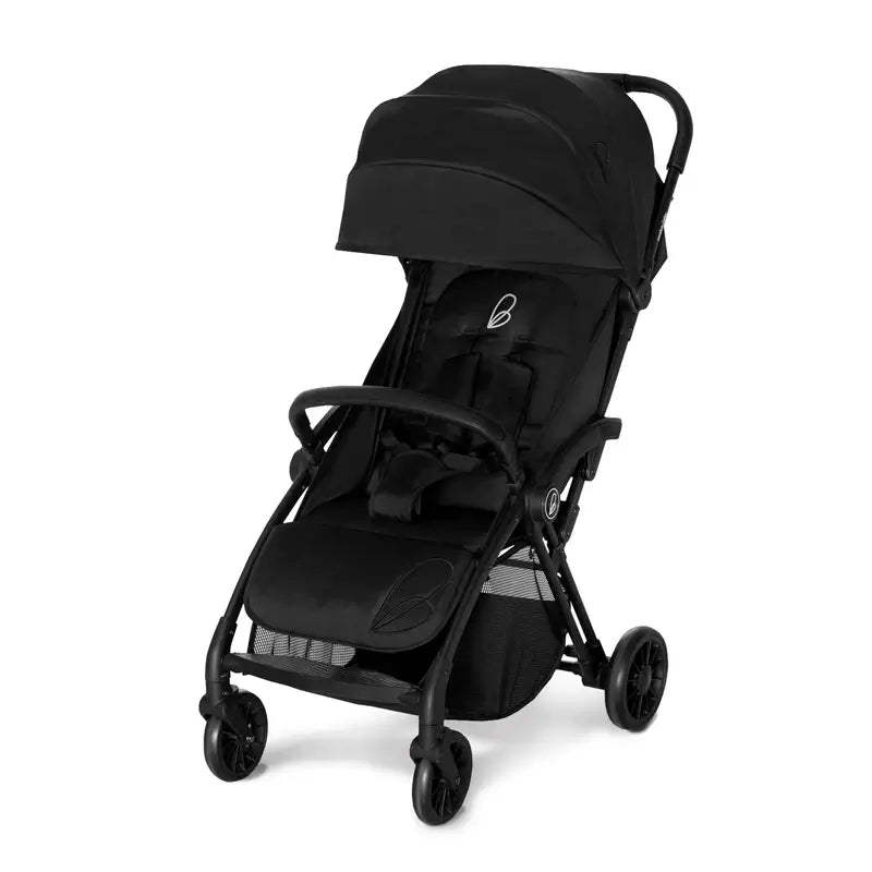 Asalvo Kinderwagen Plis Plas Schwarz mit schwarzem Fahrgestell