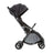 Asalvo Kinderwagen Plis Plas Schwarz mit schwarzem Fahrgestell