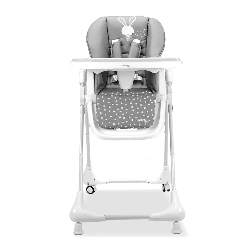 Asalvo Hochstuhl mit Rädern Bunny Grey