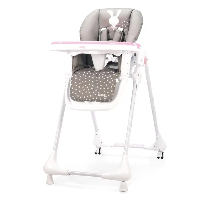 Asalvo Rosa Hase Hochstuhl mit Rädern