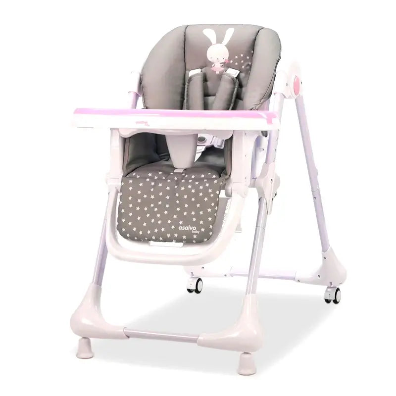 Asalvo Rosa Hase Hochstuhl mit Rädern