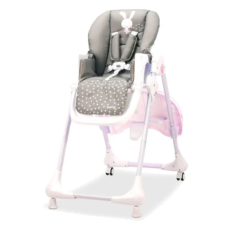 Asalvo Rosa Hase Hochstuhl mit Rädern