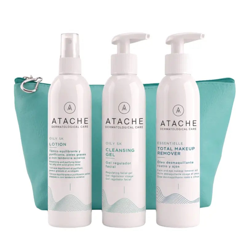 Atache Promo Anti-Akne Kulturbeutel Make-up-Entferner+Gel+Tonic