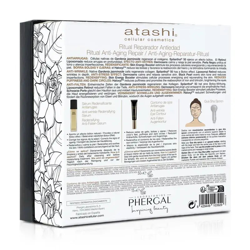 Atashi Anti-Ageing Redensifying Serum + Anti-Falten-Augenkonturenkasten
