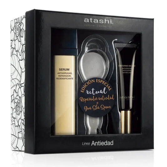 Atashi Anti-Ageing Redensifying Serum + Anti-Falten-Augenkonturenkasten
