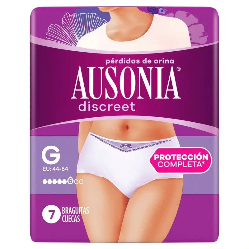 Ausonia Discreet Normal Inkontinenzslips Größe L, 7 Slips