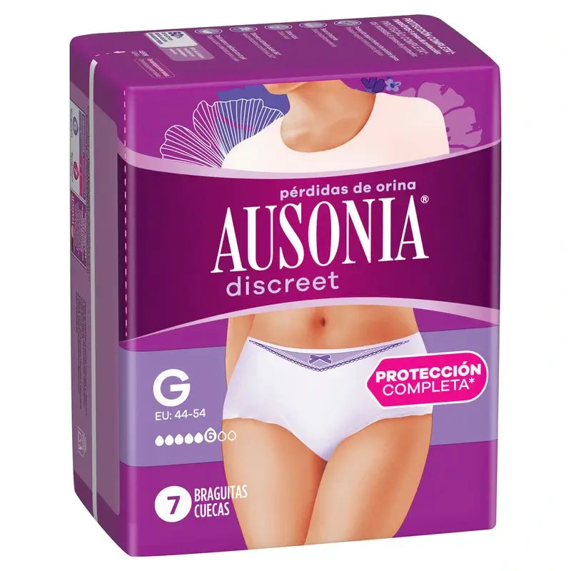 Ausonia Discreet Normal Inkontinenzslips Größe L, 7 Slips