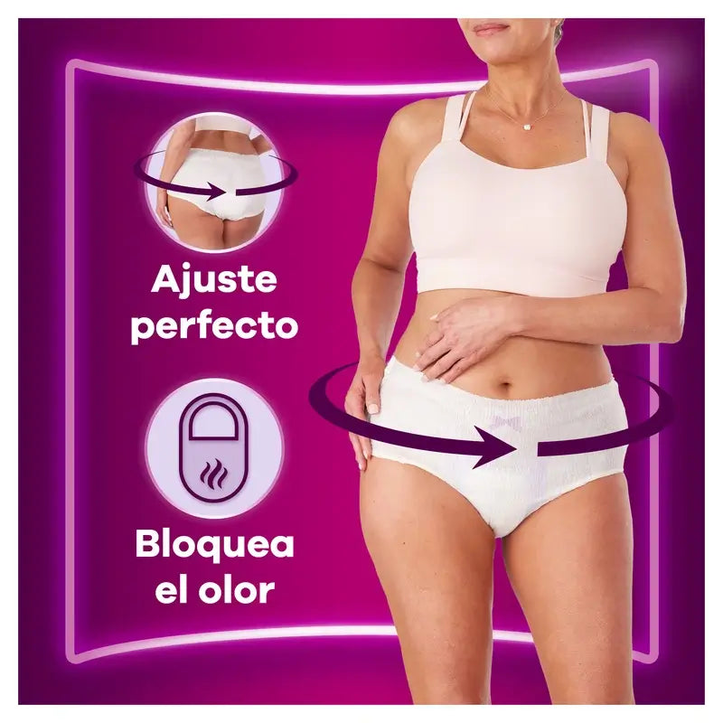 Ausonia Discreet Boutique Inkontinenz-Slips Beige Plus Größe M, 9 Slips