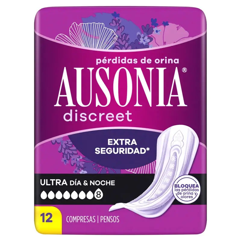 Ausonia Discreet Day & Night Ultra Urine Loss Pads, 12 Stück