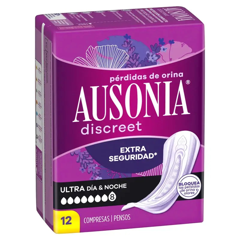 Ausonia Discreet Day & Night Ultra Urine Loss Pads, 12 Stück