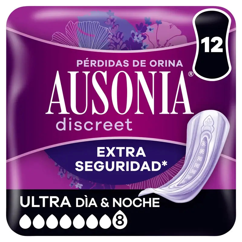 Ausonia Discreet Day & Night Ultra Urine Loss Pads, 12 Stück