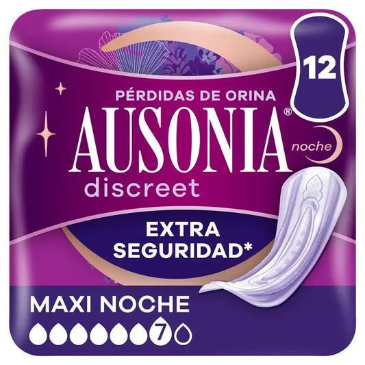 Ausonia Discreet Maxi Nacht Urinverlust Pads, 12 Einheiten