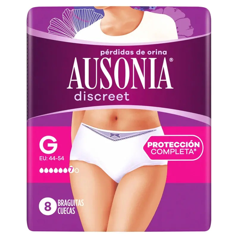 Ausonia Discreet Inkontinenzslips Plus Größe G, 8 Slips