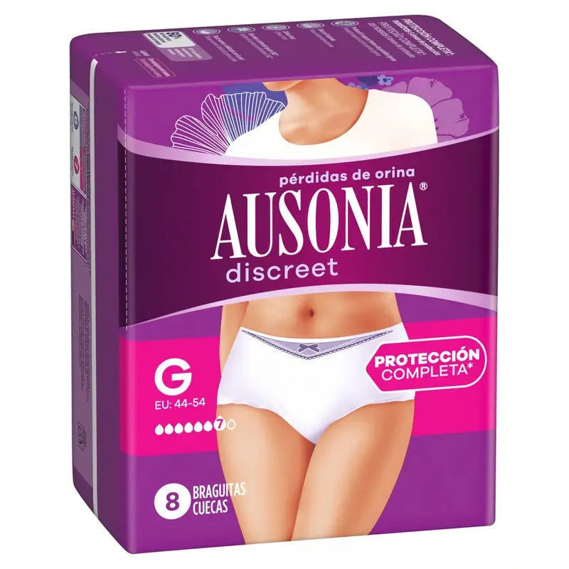 Ausonia Discreet Inkontinenzslips Plus Größe G, 8 Slips
