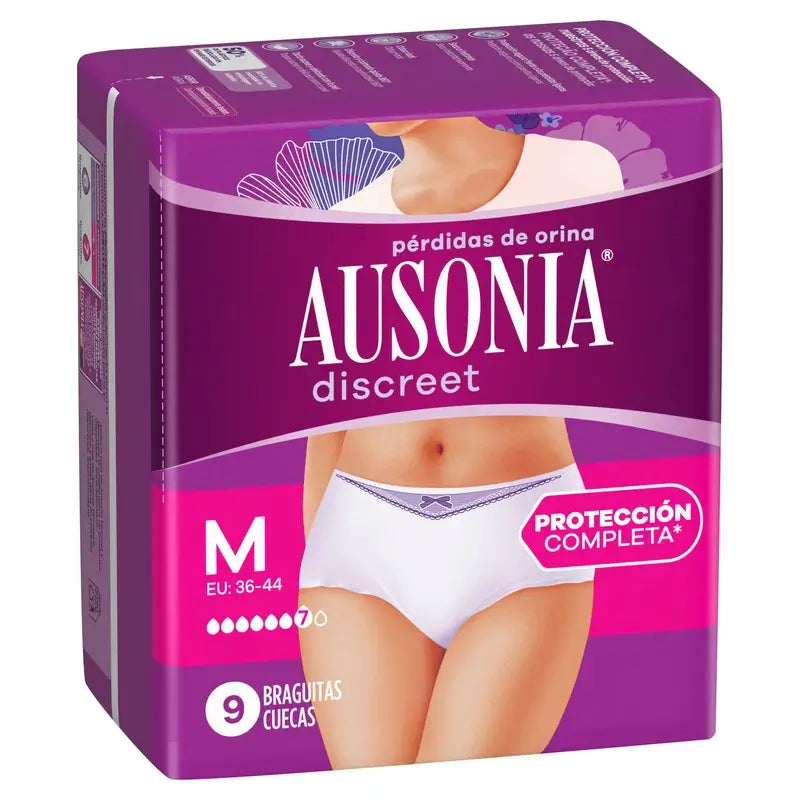 Ausonia Discreet Inkontinenzslips Plus Größe M, 9 Slips
