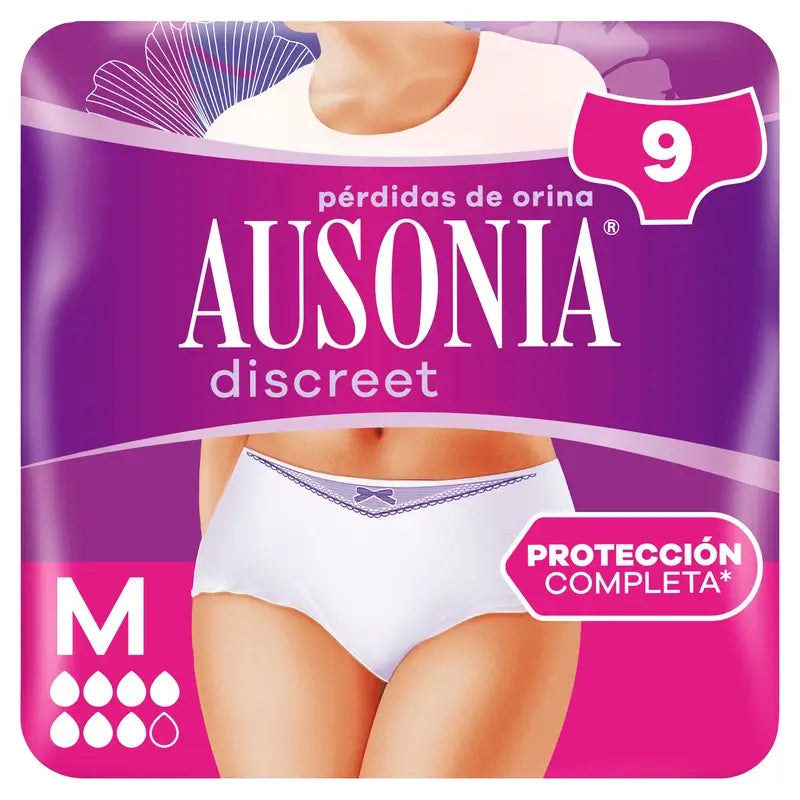 Ausonia Discreet Inkontinenzslips Plus Größe M, 9 Slips