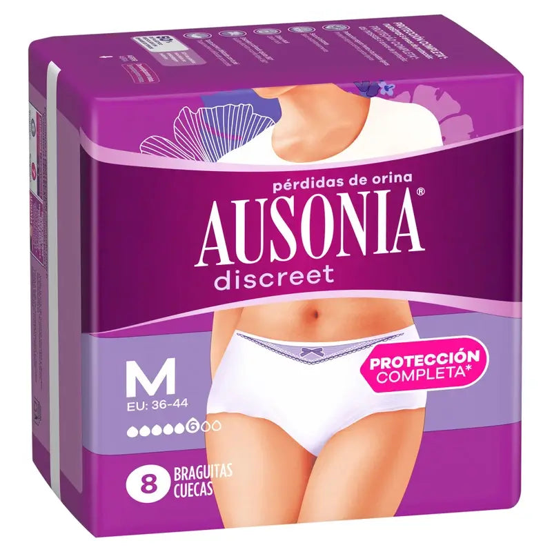 Ausonia Discreet Inkontinenzslips Normal Größe M, 8 Slips