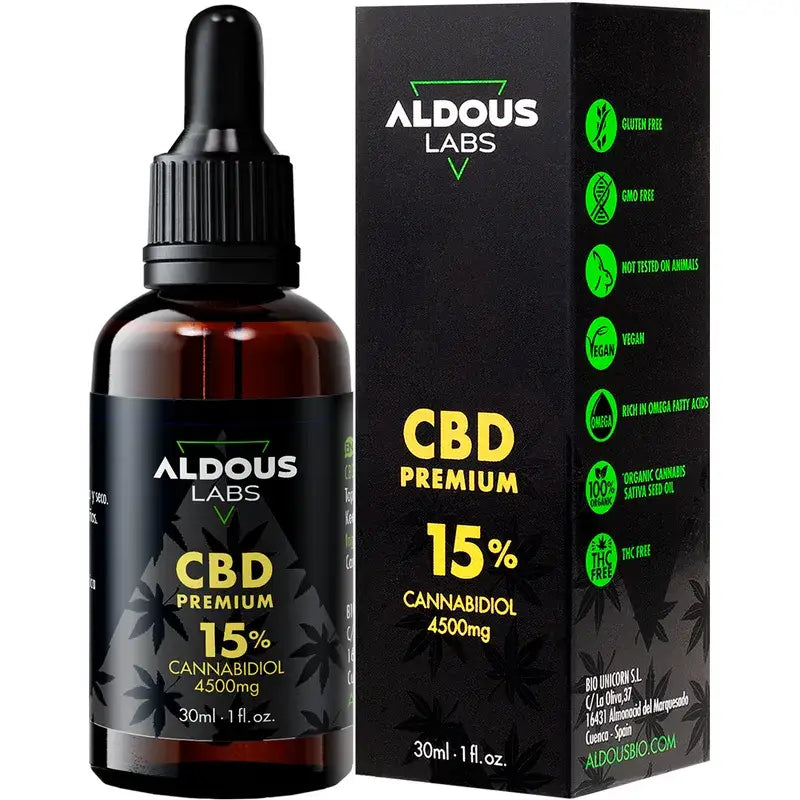 Aldous Labs Authentisches CBD-Öl 15% 30 ml Isolat