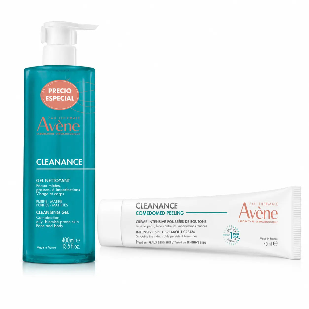 Avene Cleanance Reinigungsgel + Comedomed Peeling-Creme, 2er-Pack
