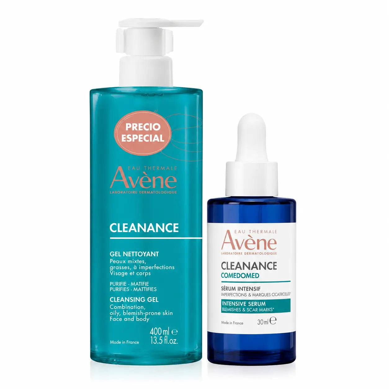 Avene Cleanance Reinigungsgel + Comedomed Intensiv-Serum, 2er-Pack