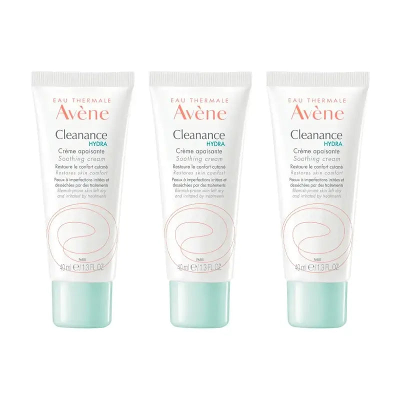 Avène Cleanance Hydra Cream, 3X40 Ml