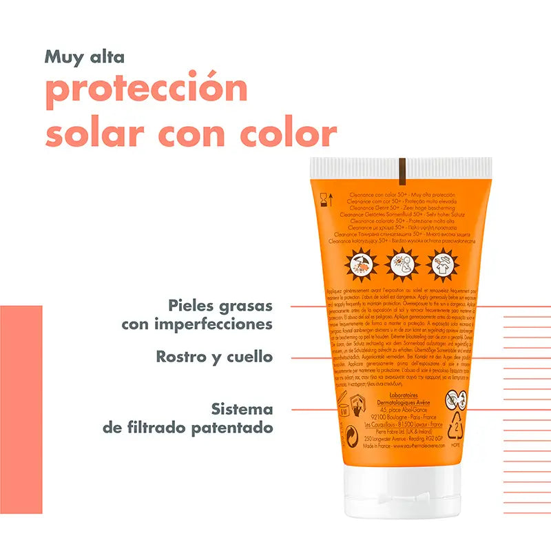 Avène Cleanance SPF 50+ Gesichtsschutz mit Farbe 50 ml