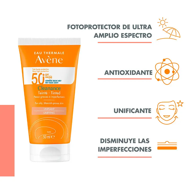 Avène Cleanance SPF 50+ Gesichtsschutz mit Farbe 50 ml